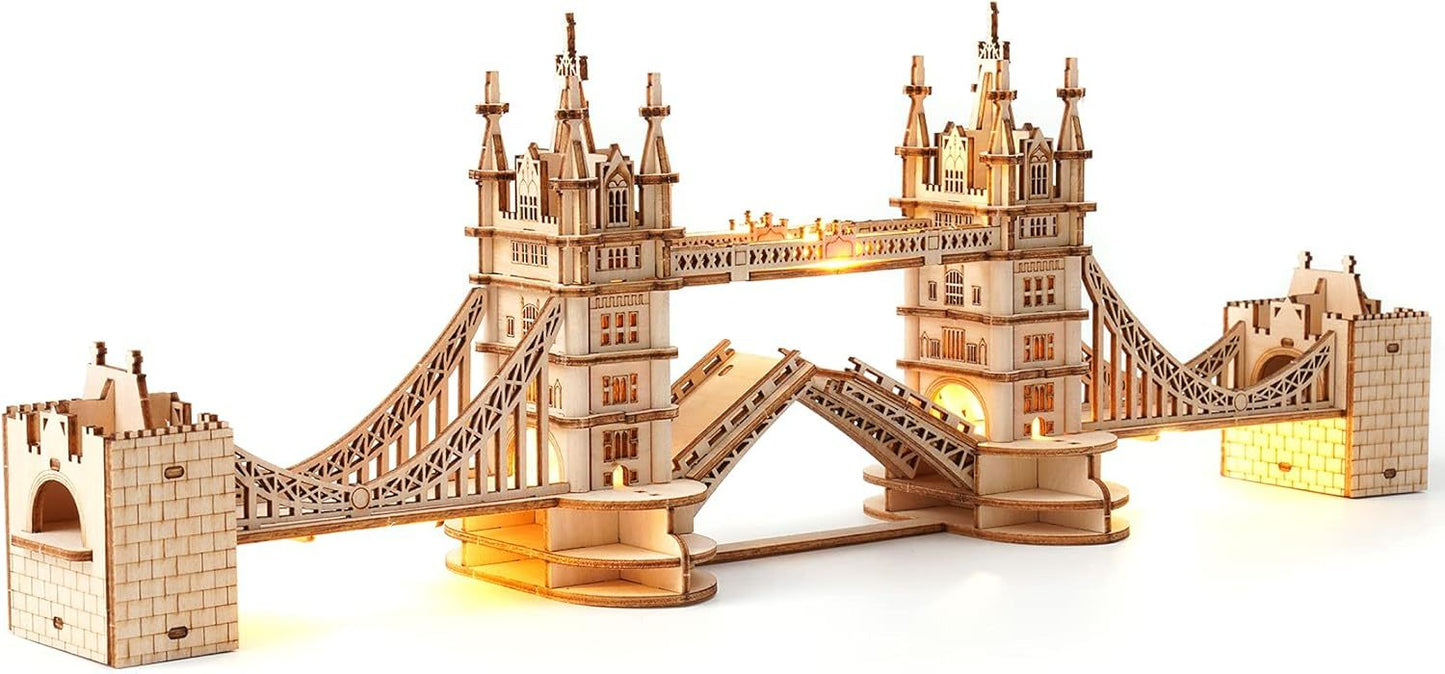 ROBOTIME 3D Holz Puzzle London Tower Bridge - Detailgetreues Modellbau Set