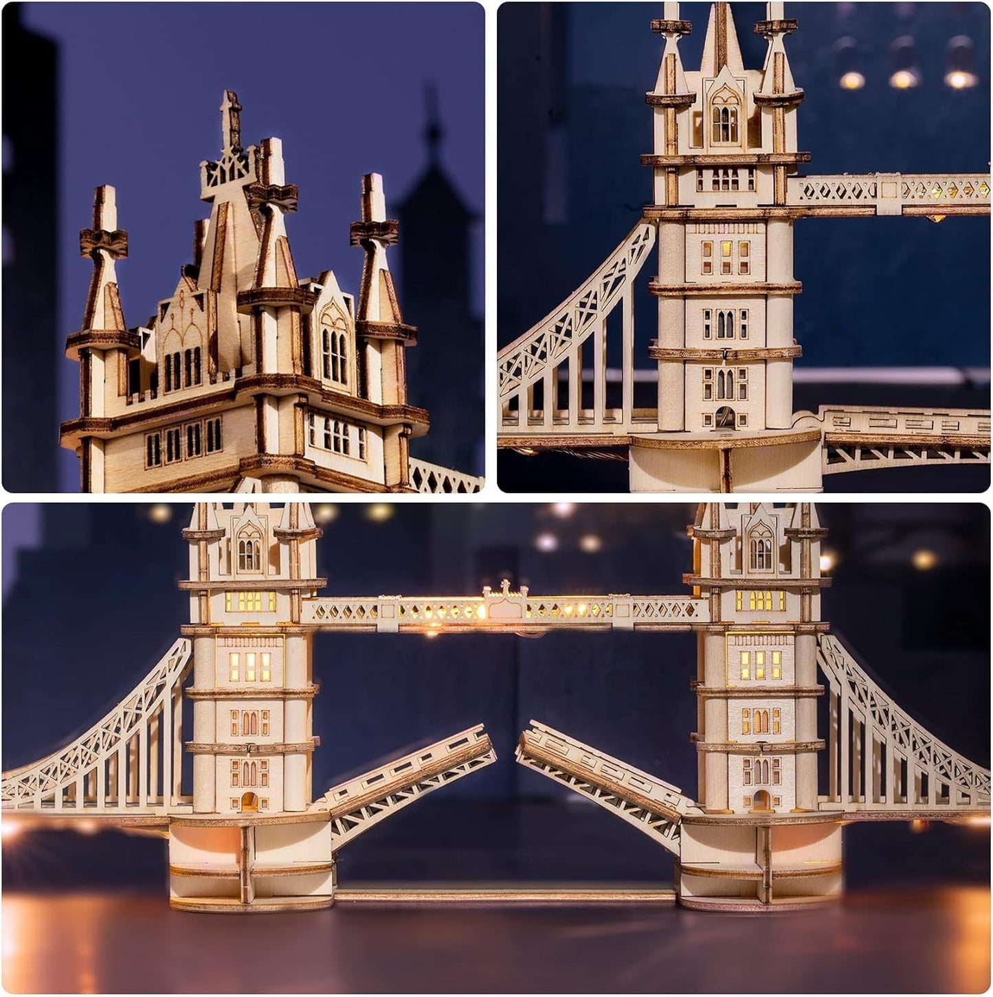ROBOTIME 3D Holz Puzzle London Tower Bridge - Detailgetreues Modellbau Set
