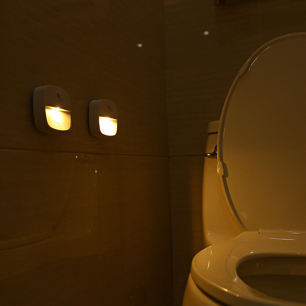 3 X LED Nachtlicht Mit Bewegungsmelder Sensor Batterie Treppenlicht Wandleuchte