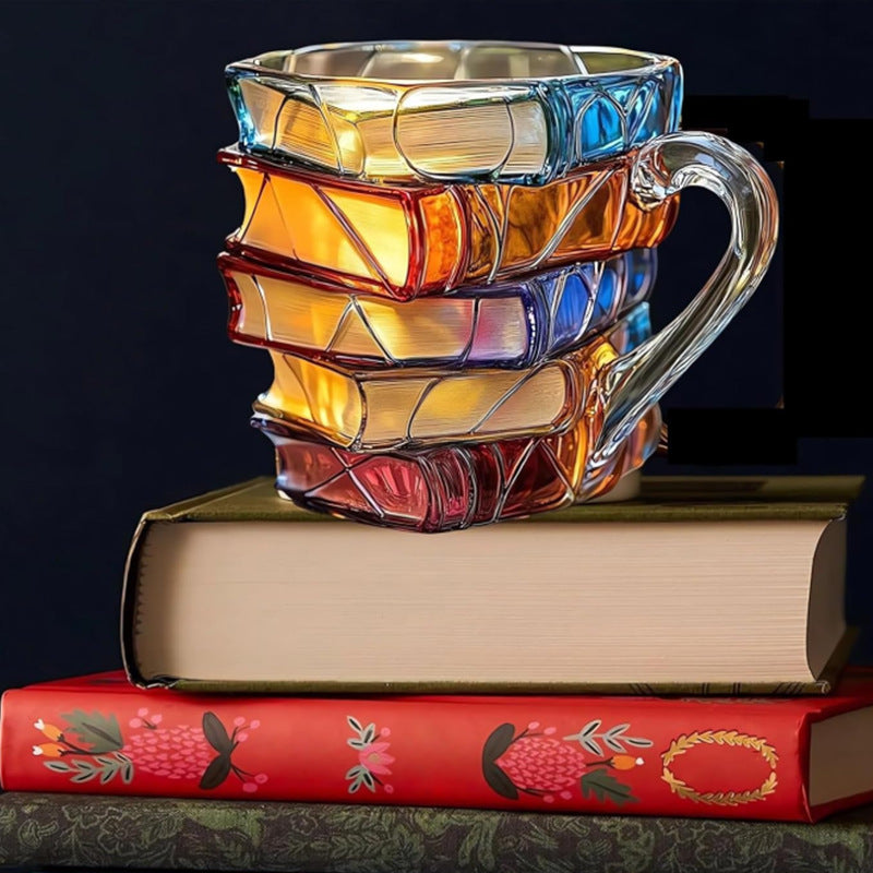 Kaffeetasse aus Borosilikatglas Büchertasse für Kaffee und Tee