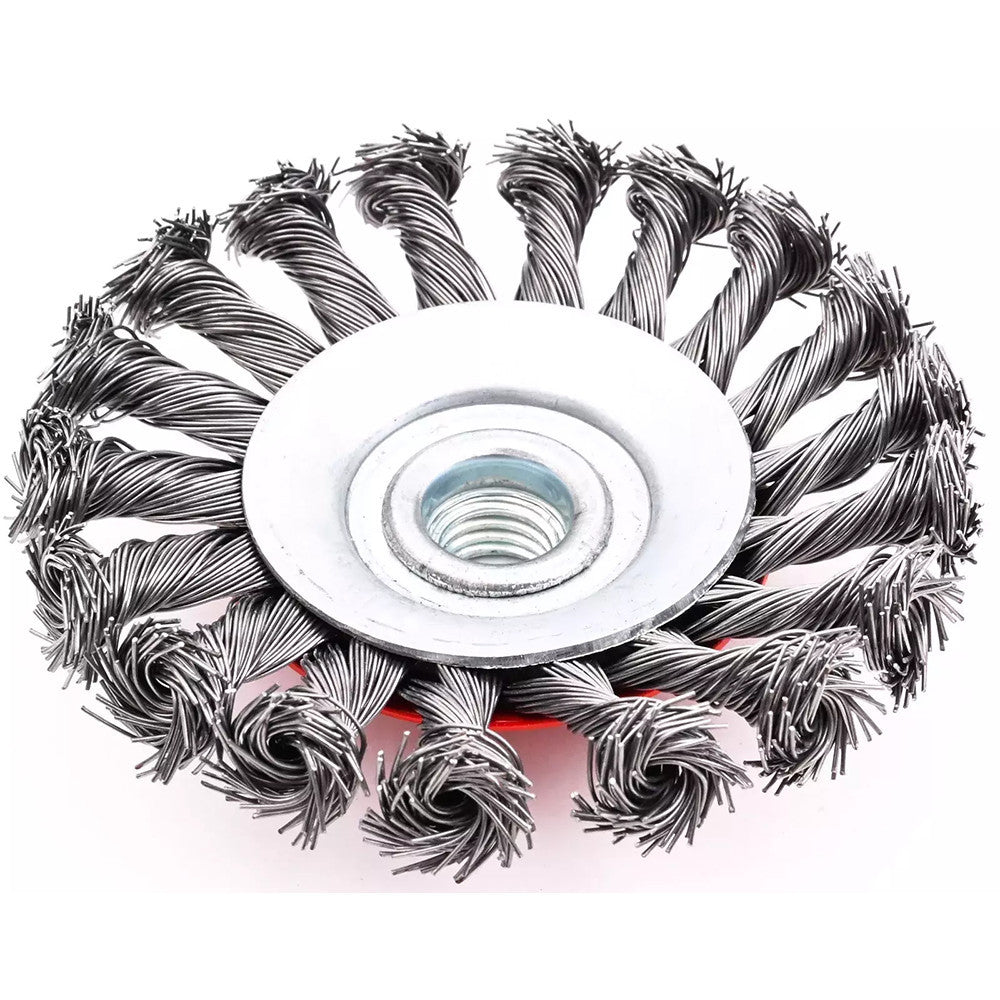 3xTopfbürste Drahtbürste Wire Brush 125mm M14 Knotted Cone Brush Flex Winkelschleifer