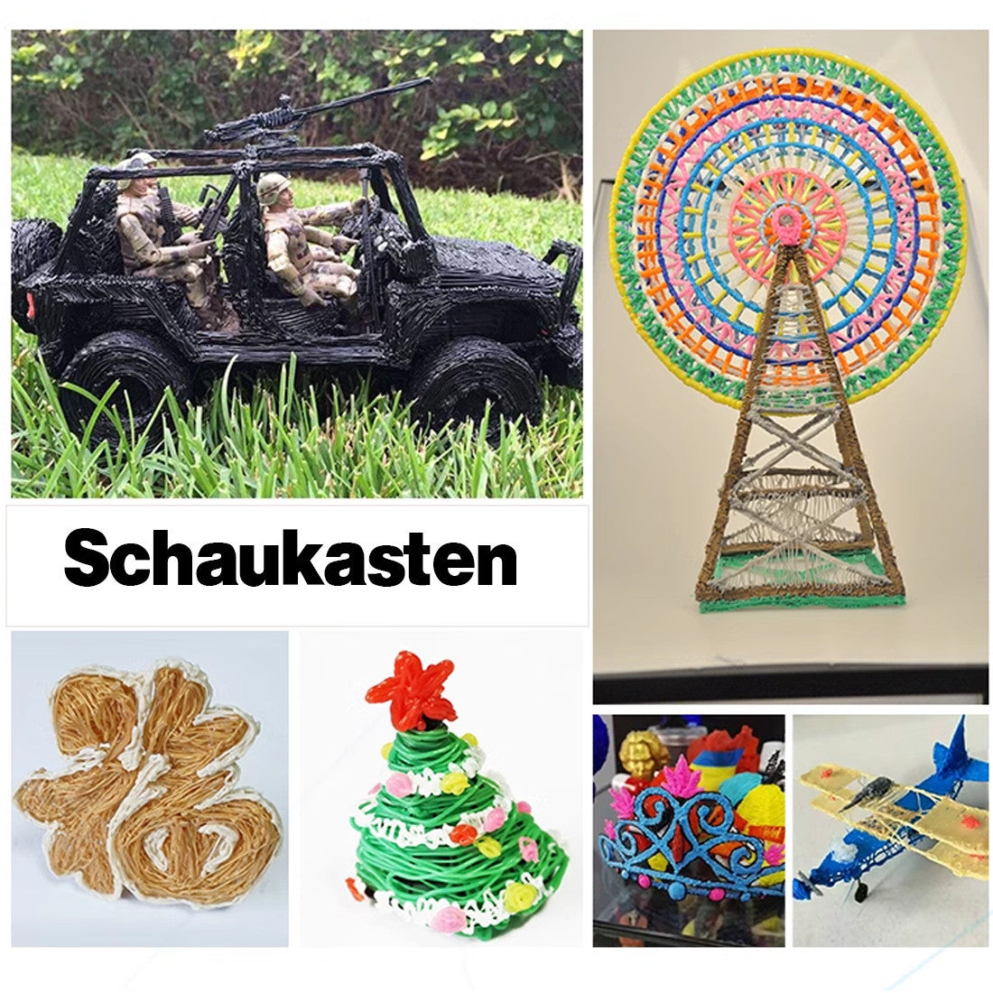 DIY Kinder 3D Stifte Set 3D Druckstift 36m 12Farben PLA Filament 3D Printing Pen