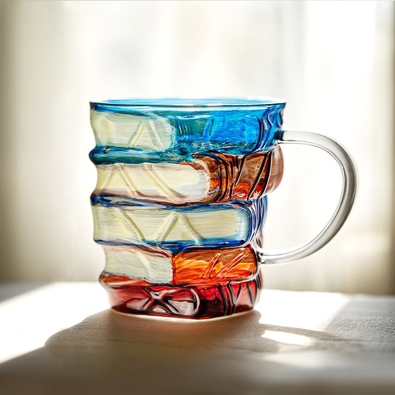 Kaffeetasse aus Borosilikatglas Büchertasse für Kaffee und Tee