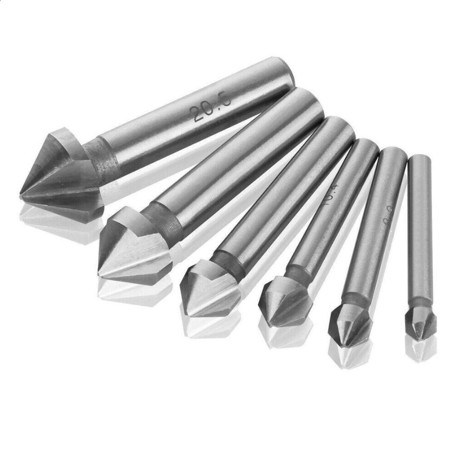 6 Stk Kegelsenker Set Holz Metall HSS 90°  6.3-20.5 mm Set