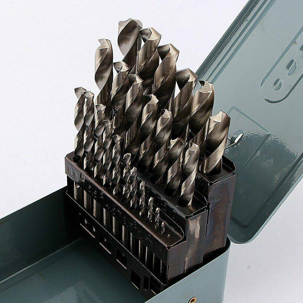 25Stk HSS Spiralbohrer Satz Metall Drill Bit Cobalt Stainless Steel 1-13mm