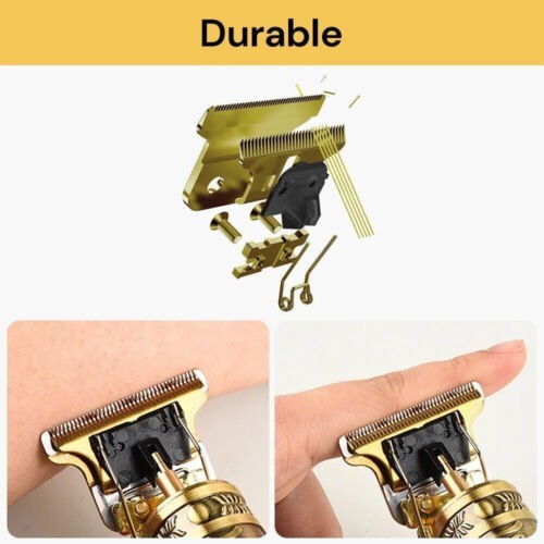 Bart Trimmer Kabellos wiederaufladbar Haarschneidemaschine Barbier versch. Aufsätze Metallgehäuse