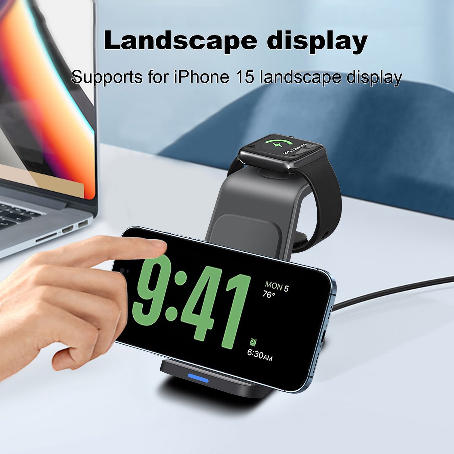 3 in 1 Wireless Ladegerät für I Phone Airpods Smartwatch Samsung Galaxy
