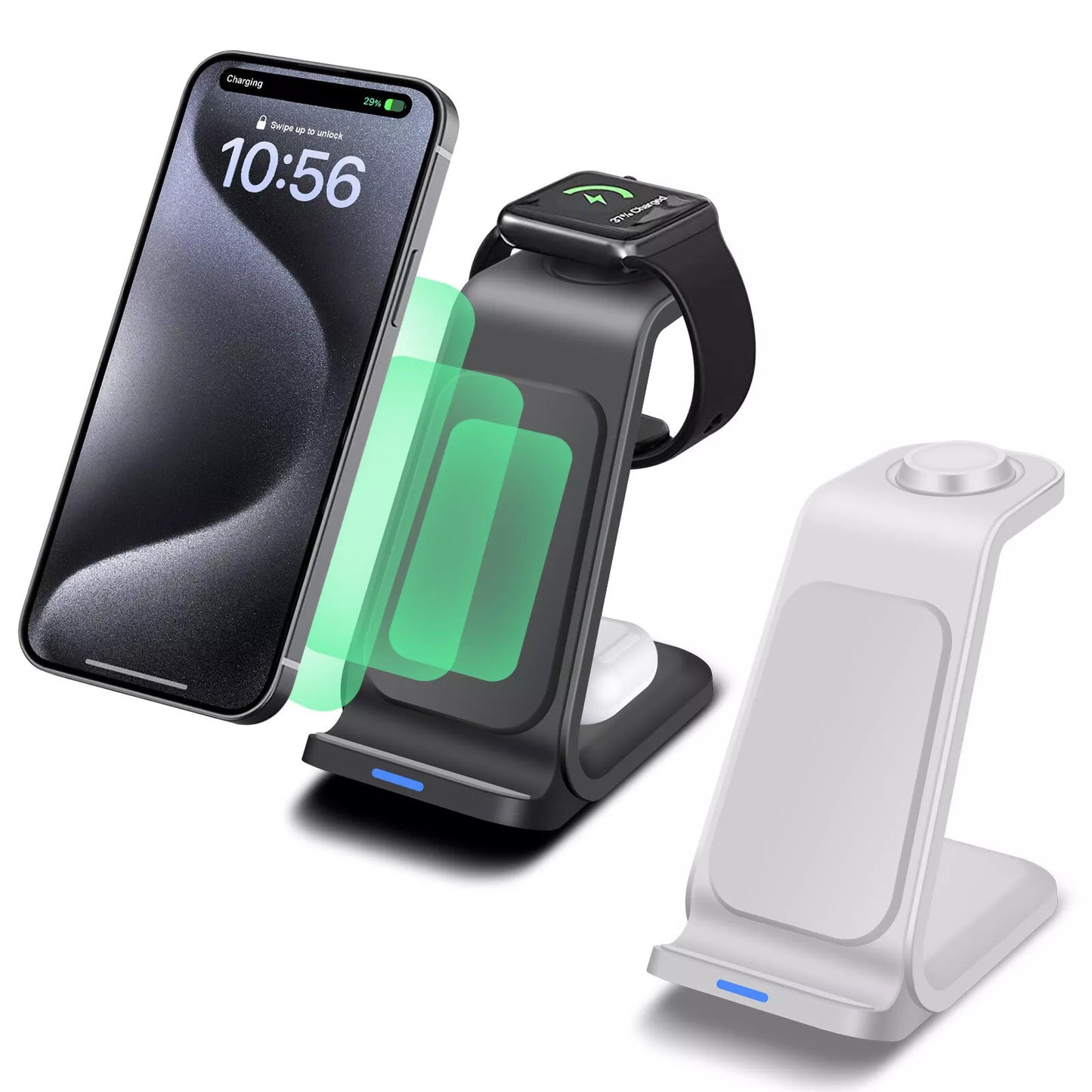3 in 1 Wireless Ladegerät für I Phone Airpods Smartwatch Samsung Galaxy