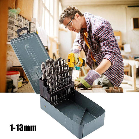 25Stk HSS Spiralbohrer Satz Metall Drill Bit Cobalt Stainless Steel 1-13mm