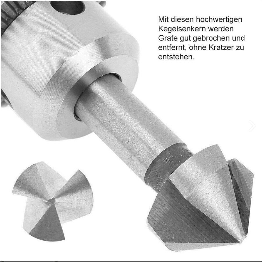 6 Stk Kegelsenker Set Holz Metall HSS 90°  6.3-20.5 mm Set
