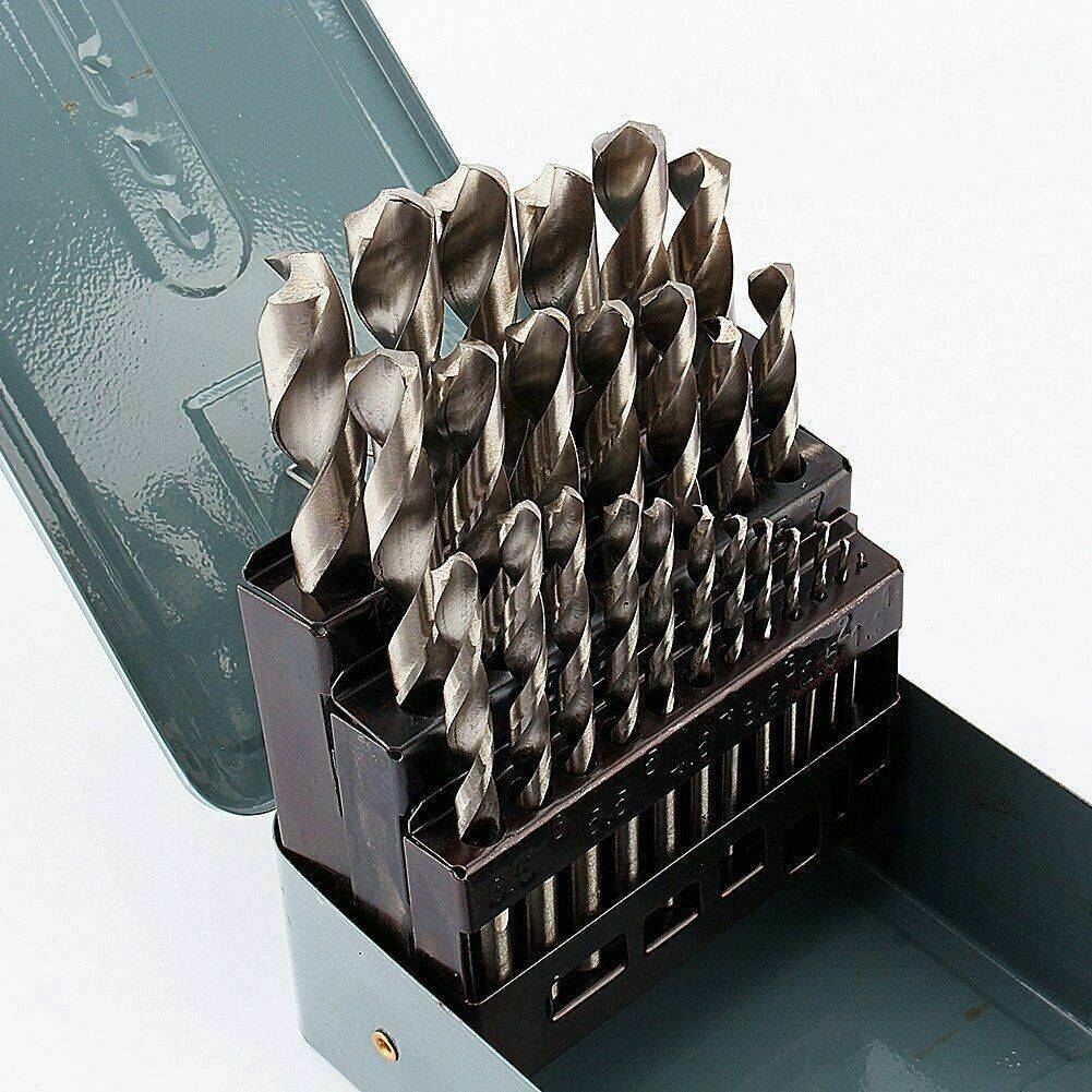 25Stk HSS Spiralbohrer Satz Metall Drill Bit Cobalt Stainless Steel 1-13mm