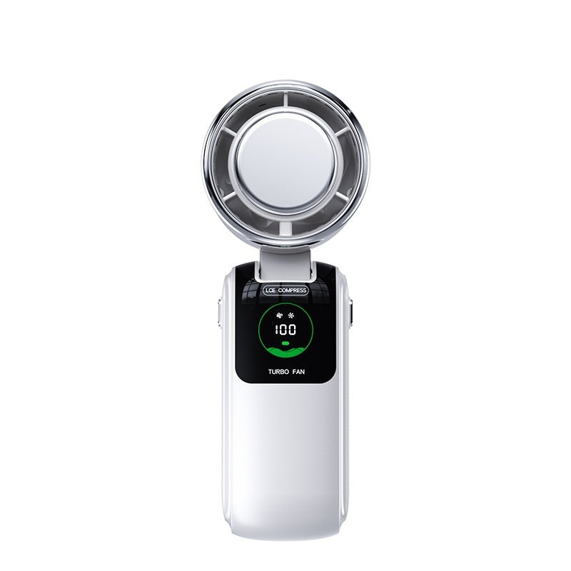 Neues Hochgeschwindigkeits  Eis Elektrischer Handventilator mit Einstellbarer Geschwindigkeit, Faltbarer Mini-Tragbarer Ventilator, Outdoor-Hängender Nackenventilator, Kleiner Ventilator